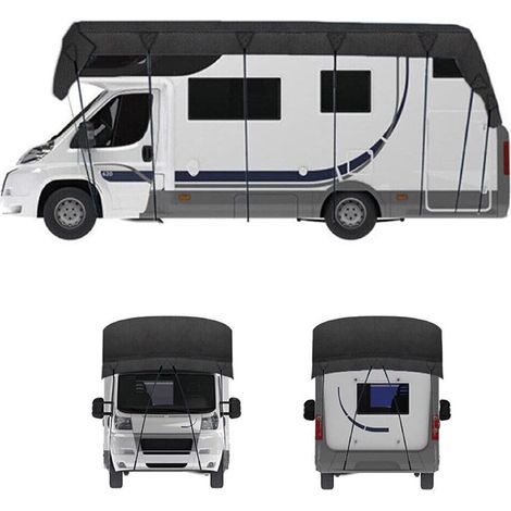 Bâche de protection UV coupe-vent pour caravane, caravane, camping-car, jardin, cour, balcon, terrasse (1/5)