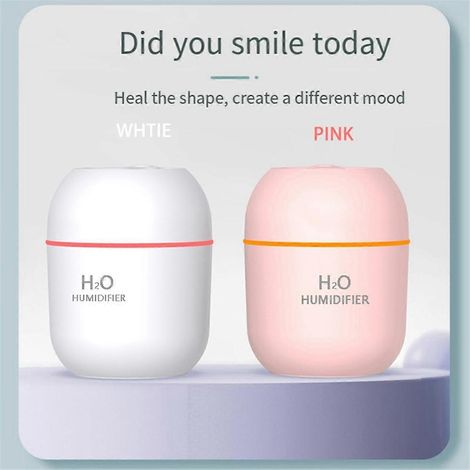 Humidificateur de chambre, mini humidificateur de bureau, humidificateur portable multi-modes, rose (1/5)