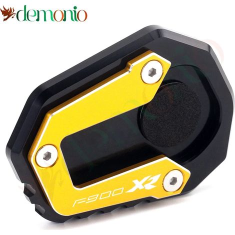 (F900xR-Golden) Accessoires moto : béquille latérale, extension et support compatibles avec BMW F900R, F900XR et F900 XR Maxpower. (1/4)