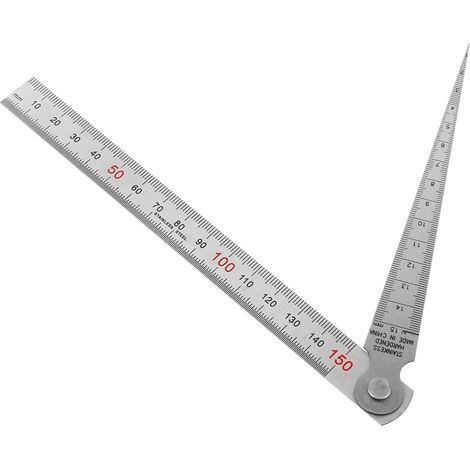 Jeu de Jauges D'écartement et Règle Droite en Acier Inoxydable, Outil de Mesure Précis Marquages Clairs, pour Usinage et Soudure (1/5)