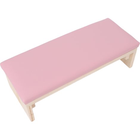 Oreiller de Main en Simili Cuir Doux pour Manucure - Coussin de Repos Confortable pour Soins à Domicile et Salon - Rose (1/5)