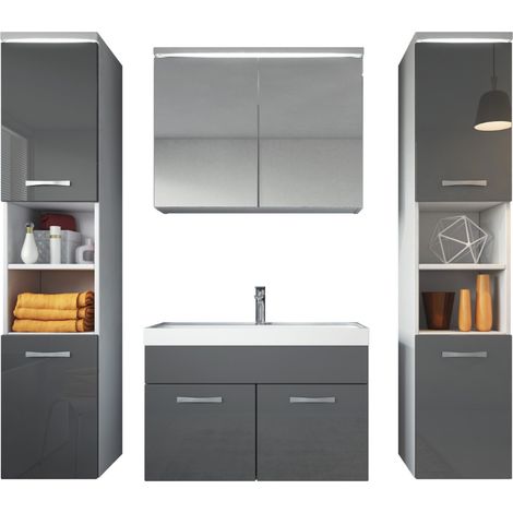 Badplaats Conjunto de muebles de baño Paso XL 80 x 40 cm - Gris (1/5)
