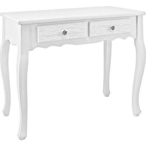 Consolle Legno Bianco Rustico da Interno - BLAINE (1/5)