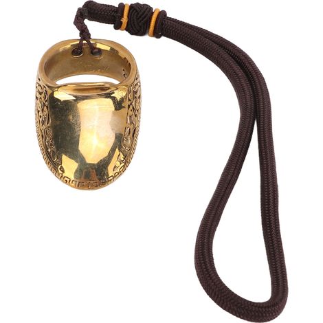 Bague de protection 23mm pour arc de chasse, avec décoration gravée et cordon anti-perte - équipement tir à l'arc extérieur. (1/5)