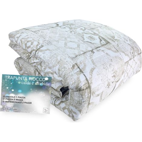 TRAPUNTA FIOCCO © SORRENTO Beige Piumone Invernale made in Italy 1 PIAZZA (1/5)