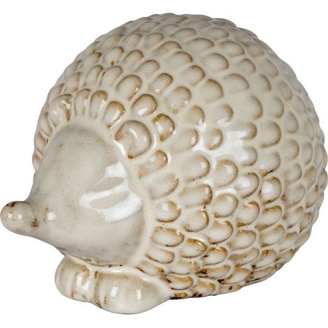 Alora Round Medium Hedgehog - Ceramic - L14 x W10 x H9 cm - White