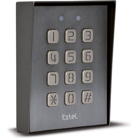 Extel – Digicode filaire universel pour mécanismes à contact sec – Installation facile en saillie – Résistant aux intempéries IP44 – Klavy 3