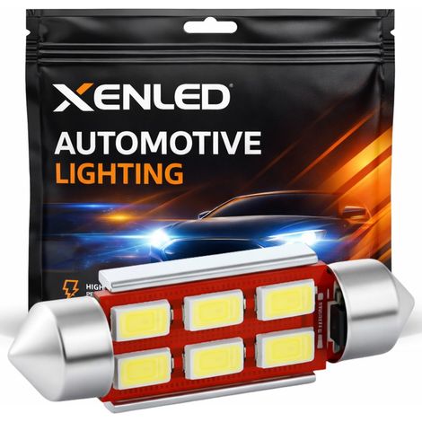 1 x LED 42mm - Blanc - R-LED C10W - 6 SS CANBUS - Ampoule de voiture (1/5)