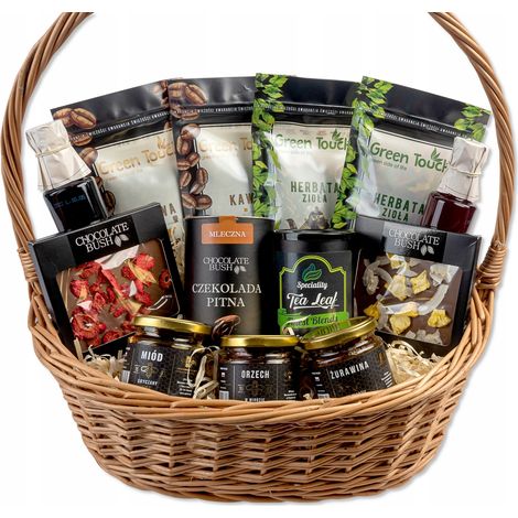 Coffret cadeau de luxe comprenant café, thé et chocolat (1/5)