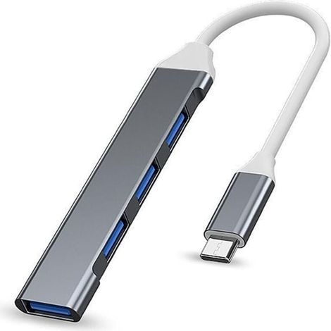Hub USB C 4 Ports, Hub USB C vers USB, Répartiteur USB C, Répartiteur USB C vers Hub USB 3.0, Compatible avec Mac Pro, iPad Pro, Chromebook, Pixelbook, Surface Pro, Samsung, Dell XPS, iMac (1/4)