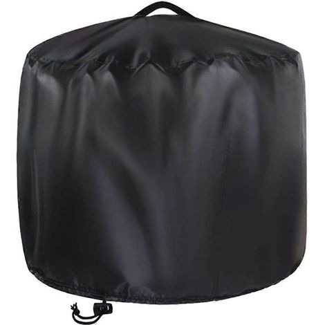 Housse ronde résistante pour foyer extérieur, anti-poussière et indéchirable, avec sac de rangement, adaptée aux chauffages de terrasse et aux barbecues. (1/4)