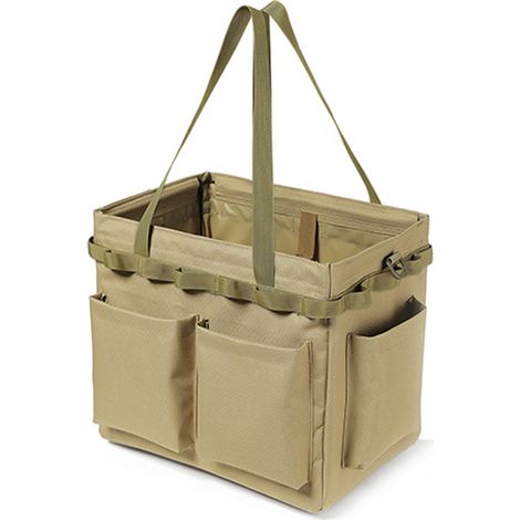 Sac de rangement de camping avec poignées, sac fourre-tout tactique pliable pour pique-nique et voyage en plein air (1/5)