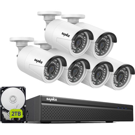 CCTV-Sicherheitsystem, 3MP Auflösung, einfache PoE-Einrichtung, 6Stück 2TB (1/2)