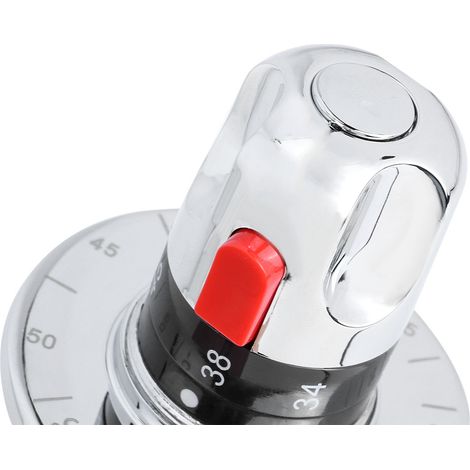 Robinet thermostatique mélangeur à débit réglable, en laiton massif, pour douche.
