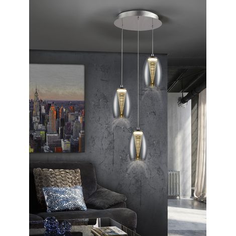 LAMPARA NEBULA  3L LED CROMO (1/4)