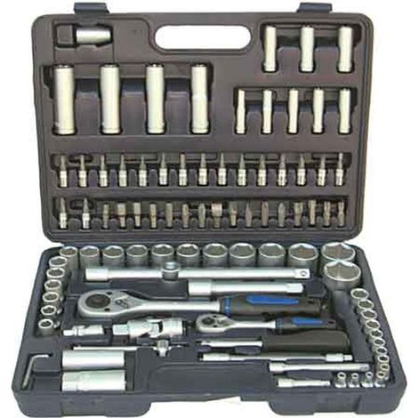 Serie chiavi a bussola in valigetta 108 pezzi - 1/4"-1/2"