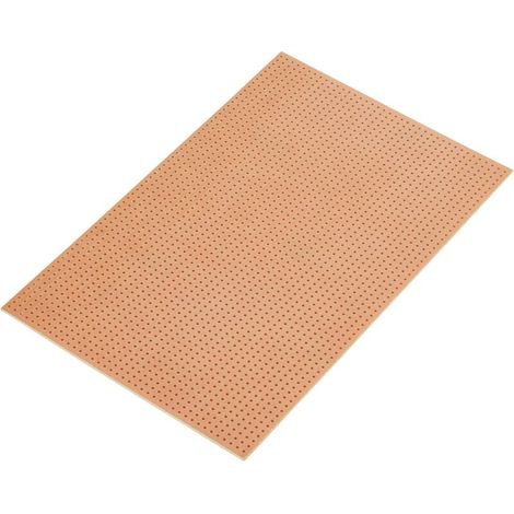 Platine Euro sans couche de cuivre Bakélite (L x l) 160 mm x 100 mm Pas 2.54 mm Contenu 1 pc(s) X904822 (1/2)