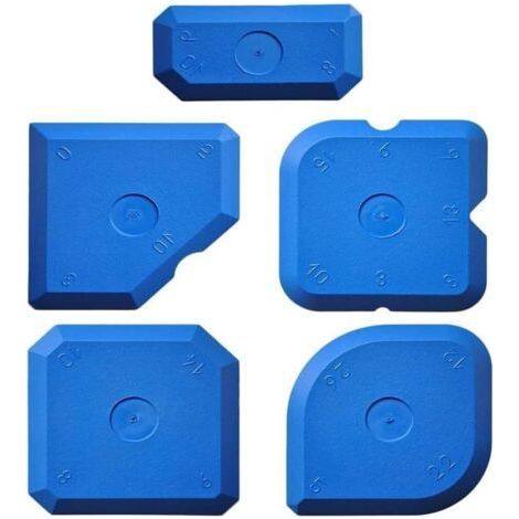 Lot de 5 pièces pour le lissage des joints, grattoirs pour joints en silicone et acrylique,Set de Grattoirs à Joints pour le Silicone Spatule à Lisser (1/5)