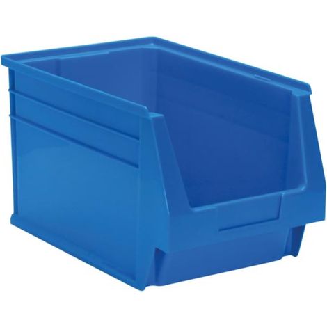 Tayg Stapelbarer Sichtlagerkasten aus Kunststoff, Greifbox für Schrauben und Kleinteile, Sortierbox mit Etikettenfach für Werkstatt Garage Lager, blau, 72 l, 600 x 400 x 300 mm