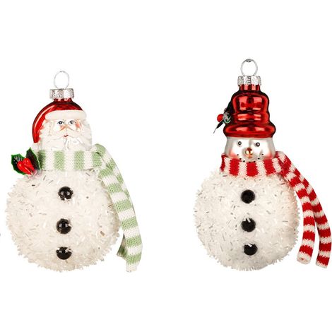 Snowman - Verre - Décoration Arbre De Noël - Fenêtre - Boîte Cadeau - Lot De 1 (1/5)