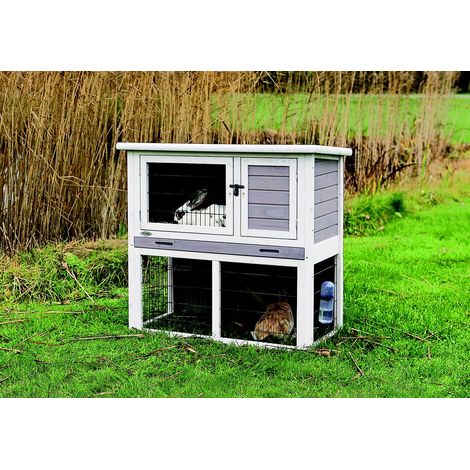 natura Kleintierstall 104 97 52 cm grau/weiß