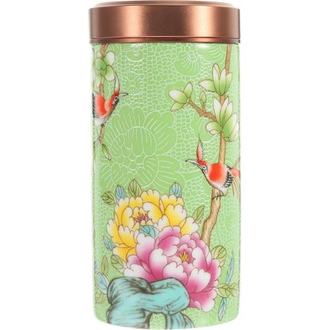Boîte à Thé Design Élégant Cuisine pour Stockage Alimentaire Mini en Aluminium Émaillé Vert, Boîte de Rangement Pratique et Résistante pour Céréales et Petits Objets (1/5)