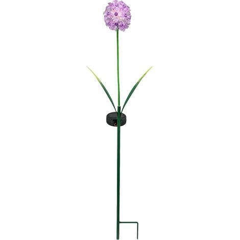 Fiore decorativo a LED su stelo, lilla h70