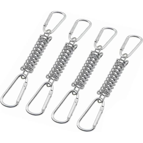 4pcs Awning Attachment Set Tension Spring, Alloy Spring Awning Spring Buckle, Heavy Duty Sun Shade Sail Fixing Kit (1/5)