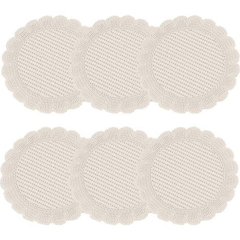 Tapis pour gamelles de chien et chat, empêche les croquettes de tomber au sol, convient aux animaux de compagnie - Blanc - S (1/5)