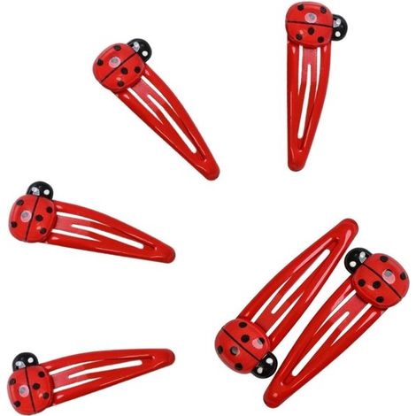 Fermagli per capelli a forma di coccinella,forcine laterali a forma di animale dei cartoni animati,diademi antiscivolo per ragazze e donne (1/5)