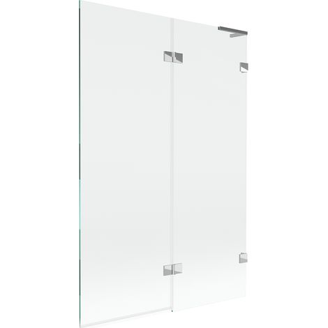 Mexen Lunar L paratia da vasca da bagno a 2 ante destra 120 x 150 cm, trasparente, cromo - 897L-120-100-01-00-P (1/5)