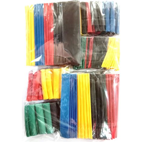 Kit 400 gaines thermorétractables portables pour câbles et fils, assortiment tailles et couleurs, isolation électrique (1/5)