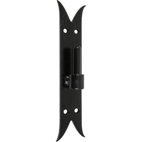 Afbat – Gond de fixation platine queue de carpe 14mm – Hauteur 220mm – Largeur 40mm – Noir – Pour volets en bois (1/4)
