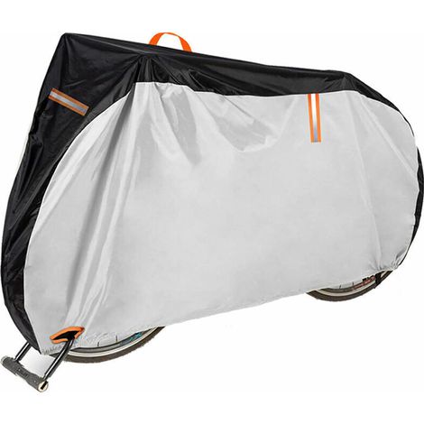 Telo copribici impermeabile per 1 o 2 biciclette, telo copribici di grandi dimensioni per rimessaggio esterno, tessuto Oxford 420D per biciclette doppie/bici da strada/2 biciclette per bambini - 200x7 (1/4)