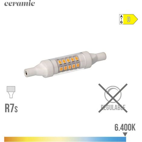 Ampoule Led Lineaire 78mm R7s 5.5w 600lm 6400k Lumière Froide Base Ceramique ø1.5x7.8cm