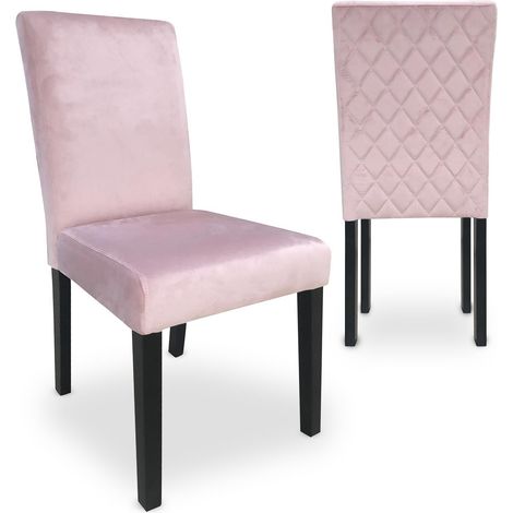 Lot de 2 chaises Shaliman Velours Rose