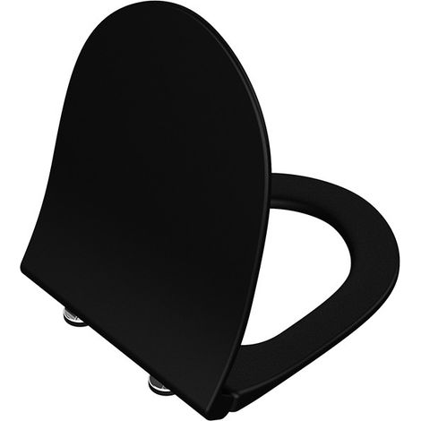 VitrA WC-Sitz Sento Slim mit Absenkautomatik Quick Release schwarz matt 120-083R409 (1/3)
