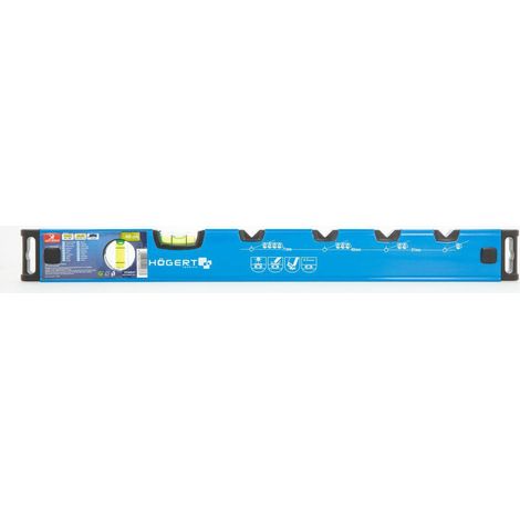 Wasserwaage gtv 480 mm Aluminium schwarz Genauigkeit 0 5 mm m