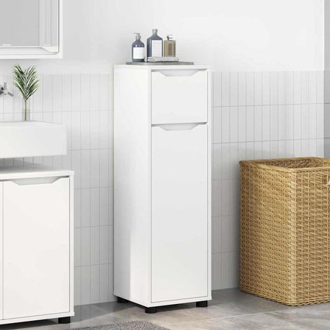 vidaXL Mobile da Bagno Bianco 30,5 x 30 x 101 cm Legno