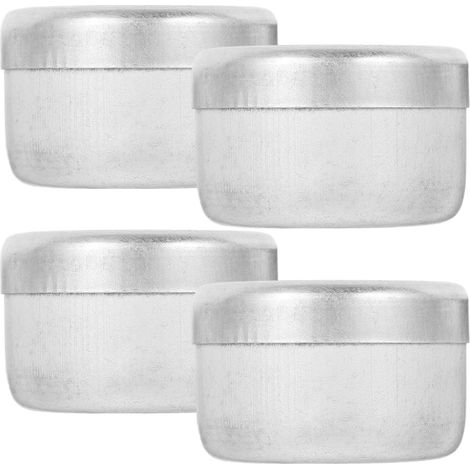 Boîtes de Rangement Rondes en Aluminium 4pcs avec Couvercles pour Échantillonnage et Pesée en Laboratoire Terrain, Gestion Facile et Stockage Pratique (1/5)