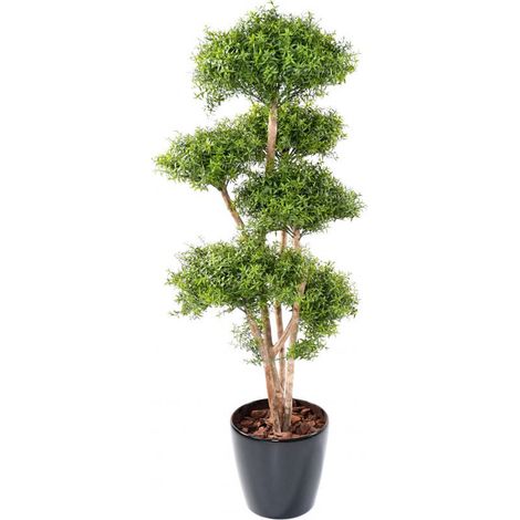 Plante Artificielle / Eucalyptus Artificiel de 6 têtes coloris vert - Dim : 160 x 70 cm -PEGANE- (1/3)