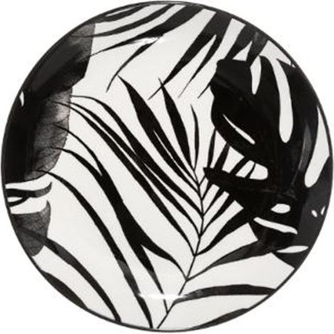 Lot de 6 Assiettes à Dessert "Palme" 19cm Noir (1/2)