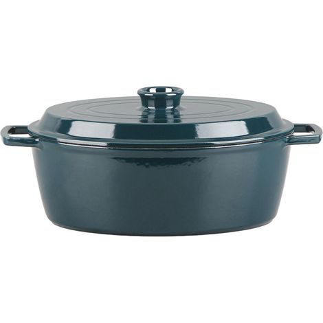 LAGUIOLE CUISSON - Cocotte en fonte ovale 33cm - "Masseiron Emeraude" (1/5)