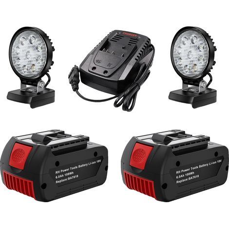 Batería de repuesto, 18V, capacidad de 6000mAh, juego de 5 unidades. (1/2)