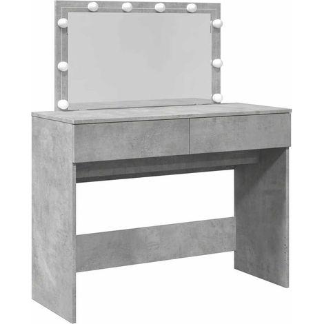 Maison Exclusive - Schminktisch mit LED-Beleuchtung Betongrau 100