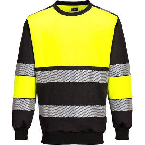 Sweat-shirt Pw3 H-vis Class 1 - Xxxl - Jaune/noir - Portwest