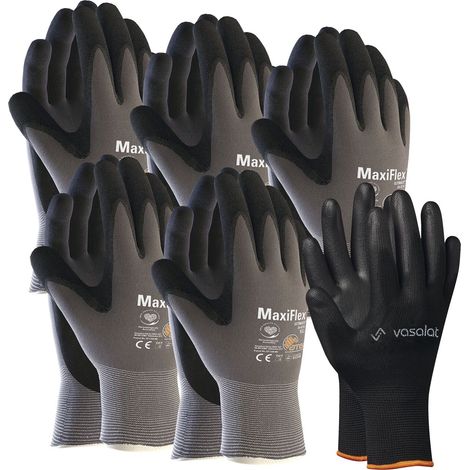 Maxiflex Handschuhe Größe 9 Ultimate 5 Paar - Arbeitshandschuhe Herren und Damen mit hervorragendem Grip - Montagehandschuhe Nitril (1/5)