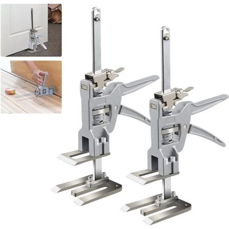 Lot de 2 leviers à main économes en travail, bras avec échelle, régulateur de hauteur pour carreaux en céramique, bras de saut de laboratoire, outil de levage manuel en acier (1/4)