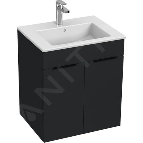 Jika Cube - Meuble avec lavabo 55x43x61 cm, anthracite mat H4536111763521 (1/2)