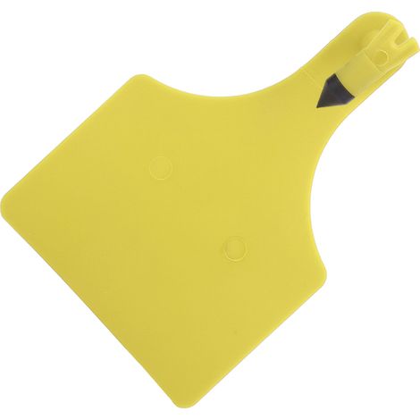 Lot de 10 boucles d'oreilles vierges extra larges pour animaux d'élevage (chèvres, moutons, bovins), en TPU jaune (1/5)